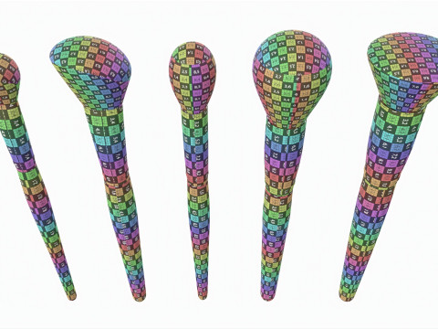 Face Brush Collection 5 Piece Model 3D