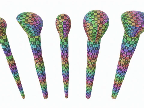 Face Brush Collection 5 Piece 3D Model