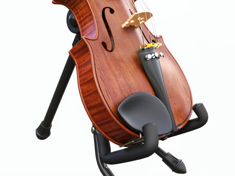 Violin on a modern stand 3D 모델