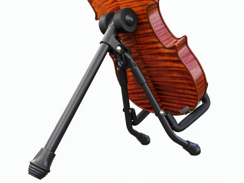 Violin on a modern stand 3D 모델