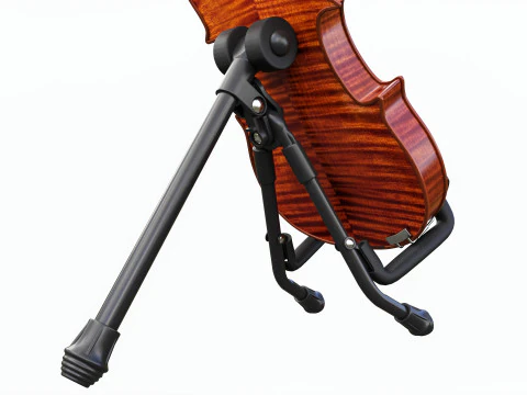 Violin on a modern stand 3D Model
