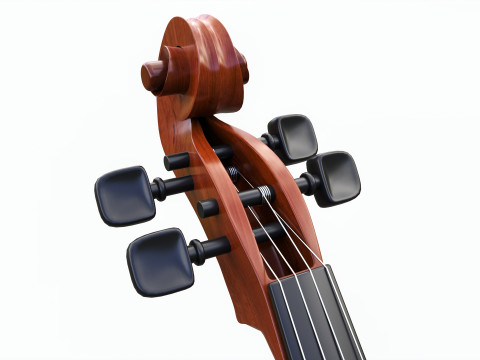 Violin on a modern stand 3D 모델