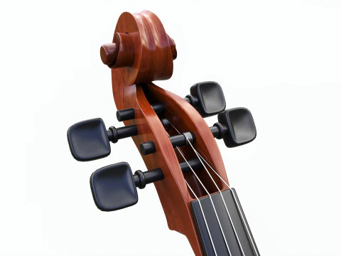 Violin on a modern stand 3D Model