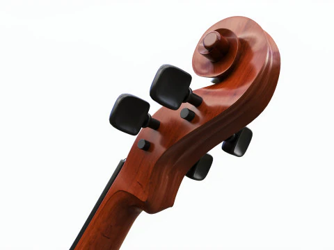 Violin on a modern stand 3D Model