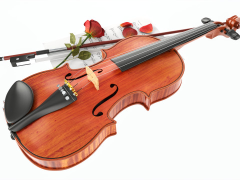 Violin romantic composition Modelo 3D
