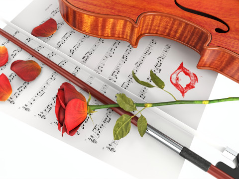 Violin romantic composition Modelo 3D