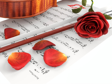 Violin romantic composition Modelo 3D