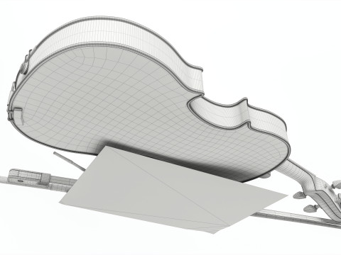 Violin romantic composition Modelo 3D