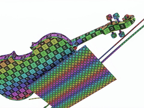 Violin romantic composition Modelo 3D