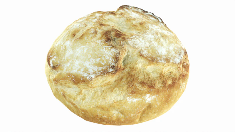 Fr&uuml;hst&uuml;cksbrot rund 3D Modell .c4d .max .obj .3ds .fbx .stl .blend 