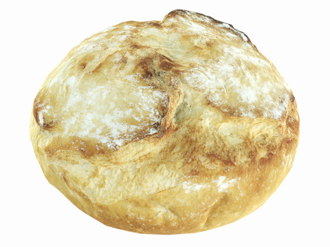 Breakfast bread round Modelo 3D