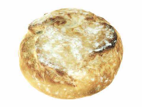 Breakfast bread round 3D Model