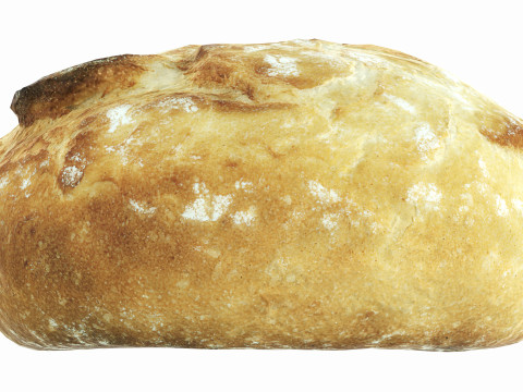 Breakfast bread round 3D Model