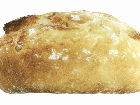 Fr&uuml;hst&uuml;cksbrot rund 3D Modell