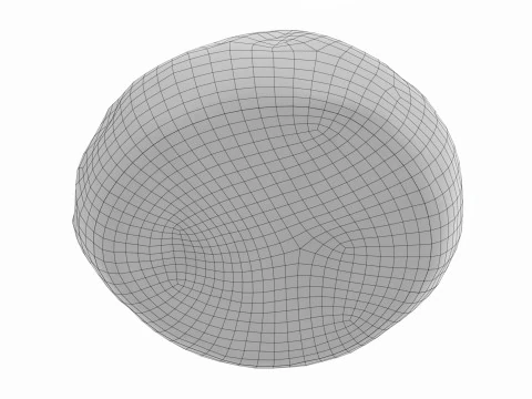 Fr&uuml;hst&uuml;cksbrot rund 3D Modell