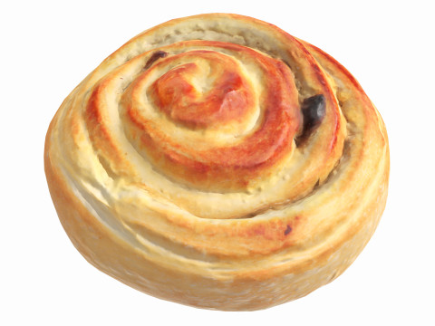 Raisin bun Modelo 3D