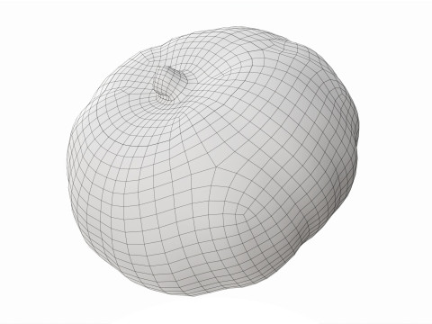 Red pumpkin Modello 3D