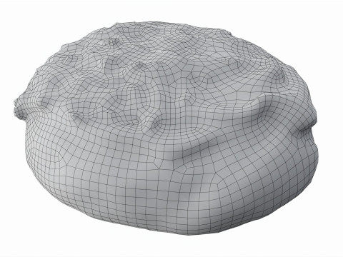 Roll with caramel and nuts Model 3D