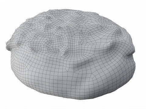 Roll with caramel and nuts 3D Model