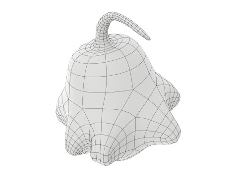 Crown-shaped pumpkin Modello 3D