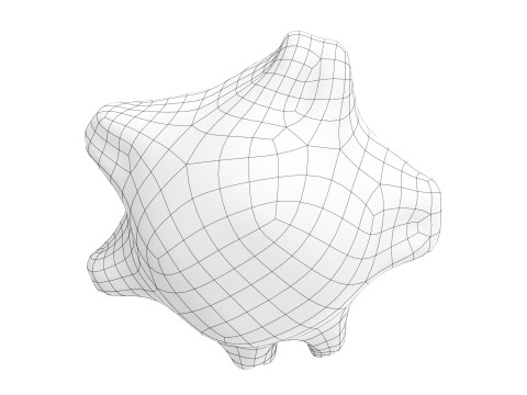 Crown-shaped pumpkin Modello 3D