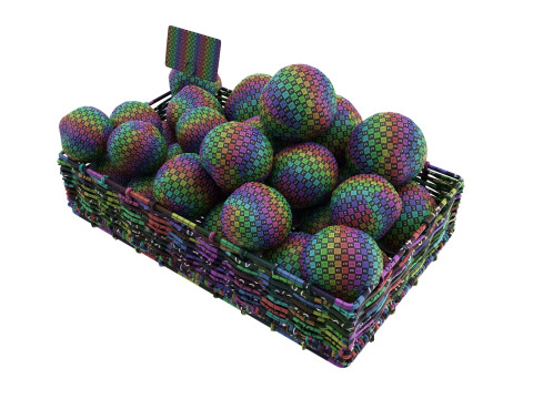Black radish in tray with price tag 3D मॉडल