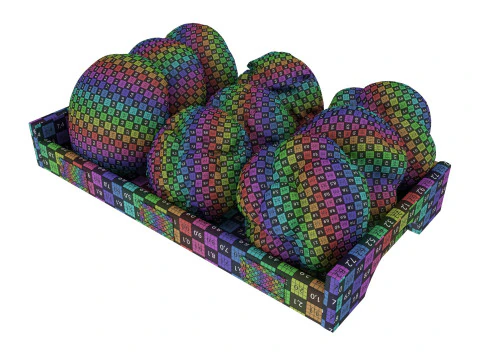 トレイ上の丸いパンの選択 3Dモデル