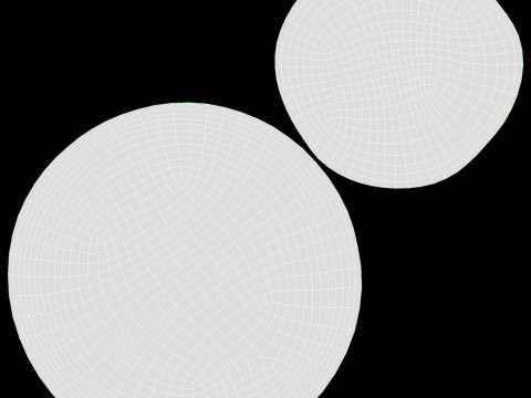 Round bread selection on tray 3Dモデル