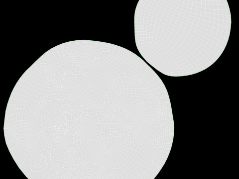 Round bread selection on tray 3Dモデル