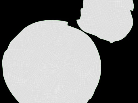 トレイ上の丸いパンの選択 3Dモデル