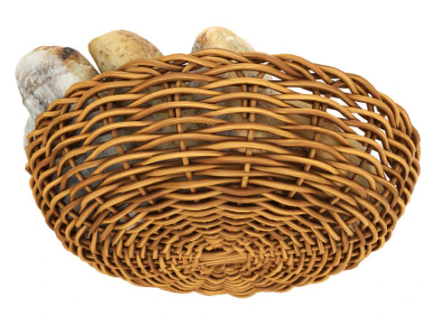 Smallbread selection in basket 3D Model