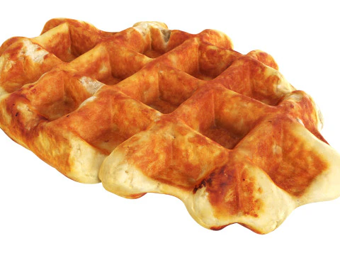 Waffle belga Modelo 3D
