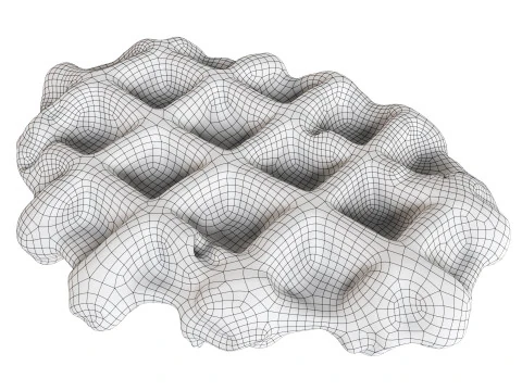 Waffle belga Modelo 3D