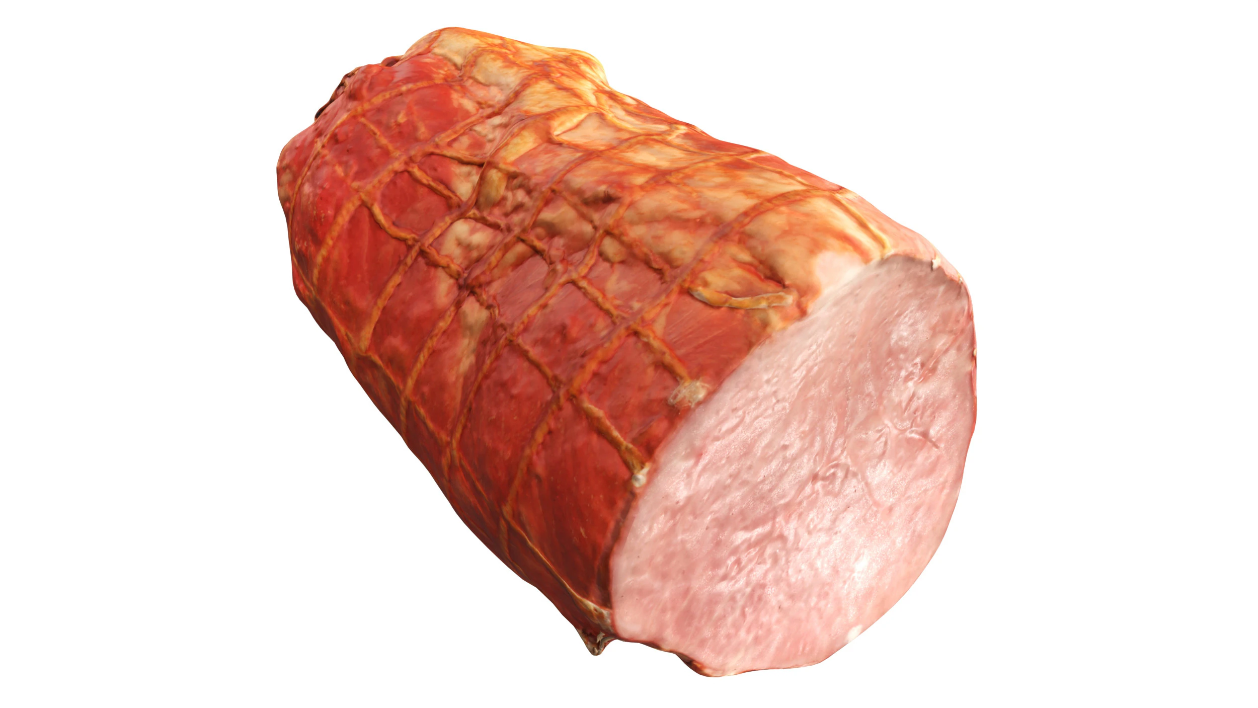 Boiled ham piece 3D Model .c4d .max .obj .3ds .fbx .stl .blend 