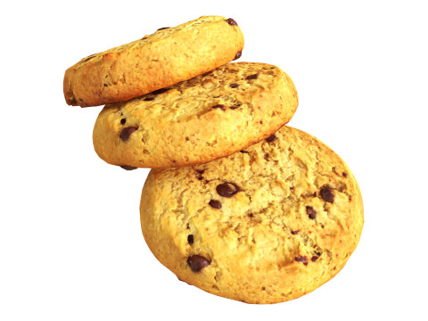 Cookie with choko chips Modelo 3D