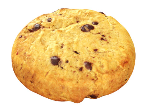 초코칩이 들어간 쿠키 3D 모델
