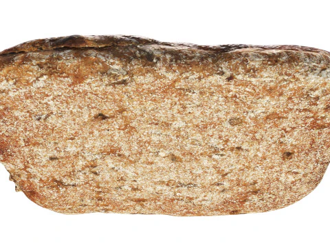 P&atilde;o de centeio achatado para fast food Modelo 3D