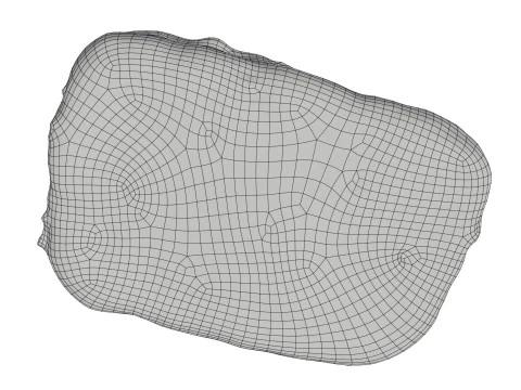 P&atilde;o de centeio achatado para fast food Modelo 3D