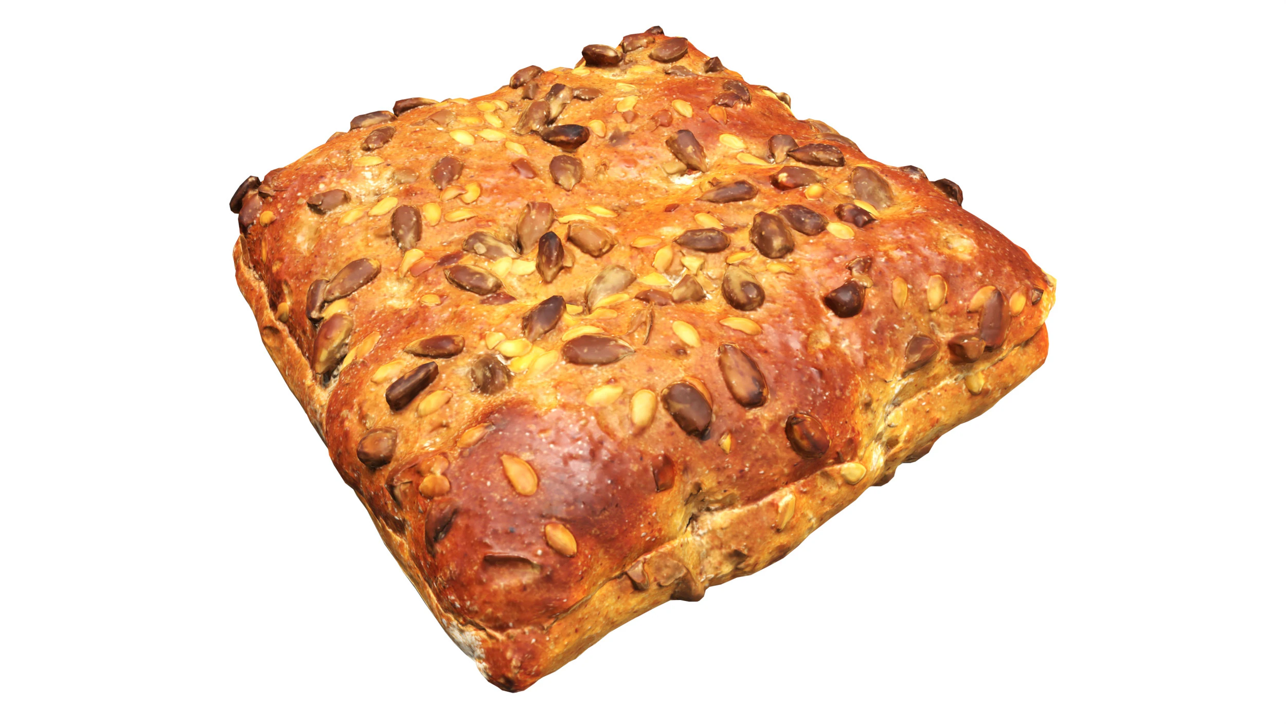 Flat wheat bread with seeds for fast food 3D Model .c4d .max .obj .3ds .fbx .stl .blend 