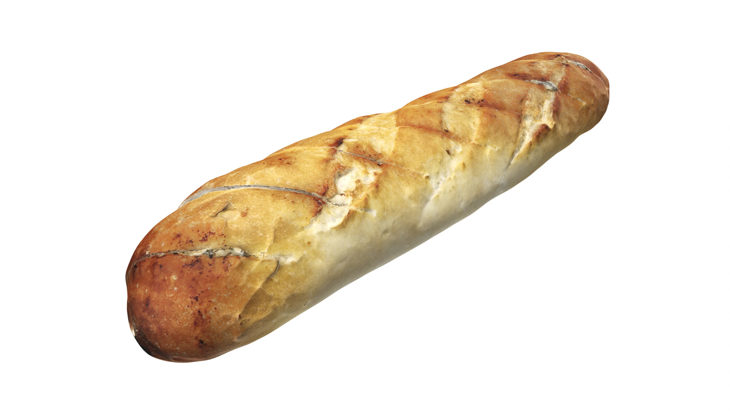 French bread with garlic butter 3D Model .c4d .max .obj .3ds .fbx .stl .blend 