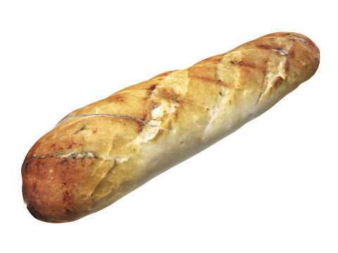 French bread with garlic butter Model 3D
