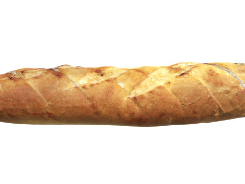 French bread with garlic butter 3D Model