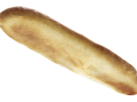 French bread with garlic butter 3D-Modell