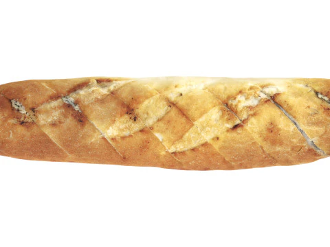 French bread with garlic butter 3D Model