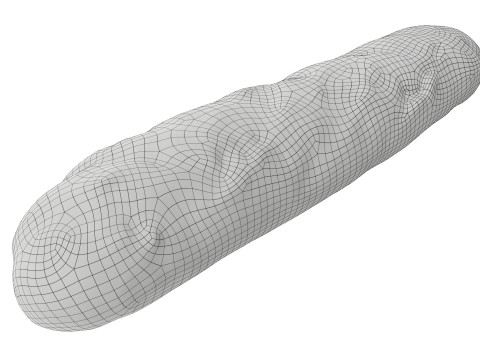 French bread with garlic butter 3D-Modell