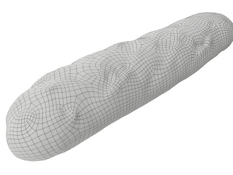French bread with garlic butter 3D Model