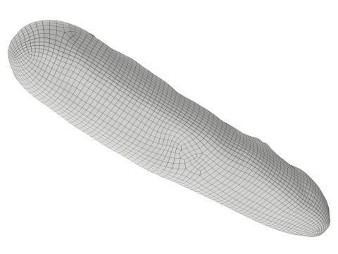 French bread with garlic butter 3D-Modell