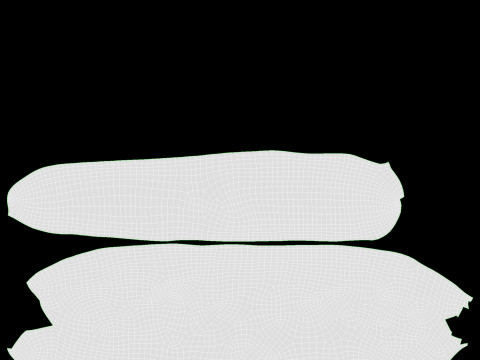 French bread with garlic butter 3D-Modell