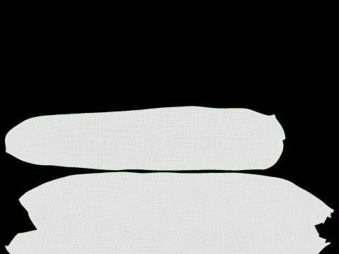 French bread with garlic butter 3D Model