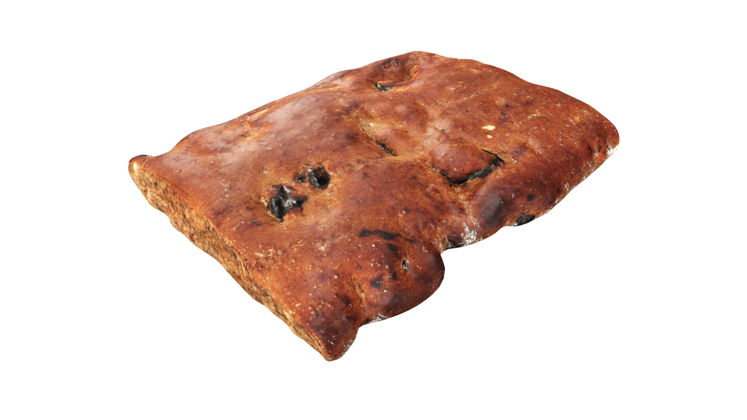 Pão de gengibre com passas Modelo 3D .c4d .max .obj .3ds .fbx .stl .blend